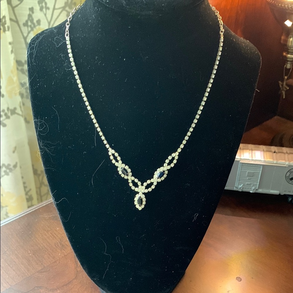Elegant Black and Silver Necklace
